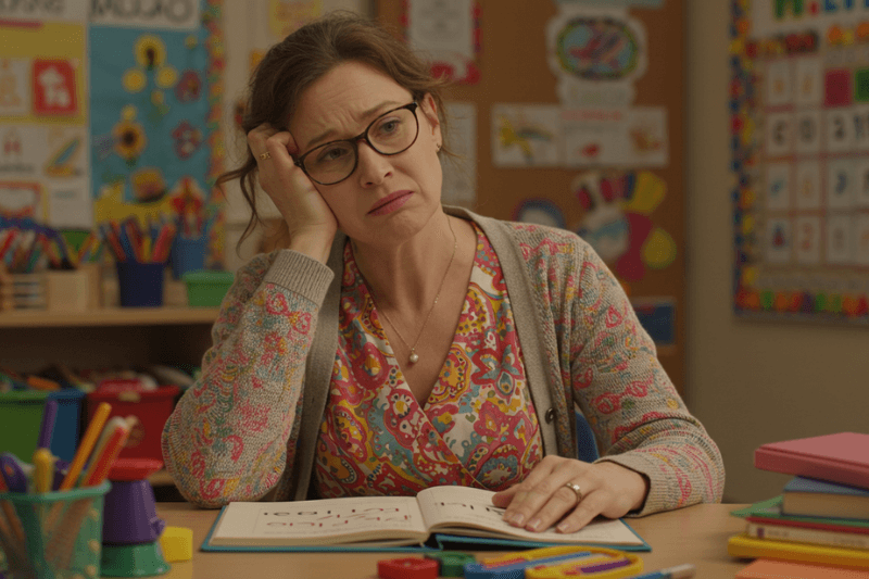 Professora de Inglês com dificuldade de ensinar os alunos 